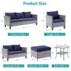 Sonkuki 7 Pieces Outdoor Furniture Set with Side Table, Patio Chair with Washable Cushion - 3 of 4