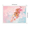 Kate & Laurel All Things Decor 18"x24" Sylvie Tiger Swim Vibrant Dopamine Landscape Framed Canvas by Honey Island Studio White - 3 of 4
