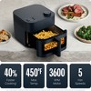 Chefman Crispinator 8-Quart Air Fryer with Powerful, Whisper-Quiet DC Motor & 450°F Max Temp - 4 of 4