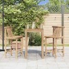 vidaXL Counter Stools Set of 2 Bamboo Standard Durable Bar Stool - 3 of 4