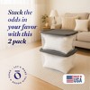 Homz Plastic Multipurpose Stackable Storage Container Bins with Secure Latching Lid for Home and Office Organization - 2 of 4