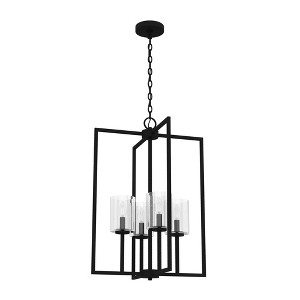 Hunter Fans 19" Kerrison Ceiling Light Natural Iron Finish - 4 Bulb Pendant for Indoor Spaces - 1 of 1