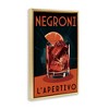 Stupell Industries Vintage Midcentury Negroni Drink Black Framed Floater Canvas Wall Art - 3 of 4