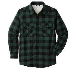 KingSize Men's Big & Tall Fleece High Pile Fleece Shirt Jacket - 1 of 4
