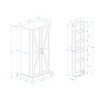 GlasFlength Decorative Storage Cabinet 50" LED Pantry with 2 Doors, Free Standing Home Organizer, for Kitchen, White, 23.62"*15.74"*50.00" - 3 of 4