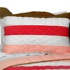 Slickblue Quilt Set Full/Queen with 2 Shams, Pre-Washed Reversible Design, Stripes Pattern, 5 Colors, 3 Piece - 2 of 4