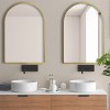36 X 24 Inch Arch Toilet Mirror Cabinet Recessed Bathroom Cabinet Wall Cabinet With Mirror,Bathroom Vanity Mirror Cabinet Set Of 2-Cuddlewood - 2 of 4
