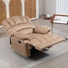 Upholstered Manual Recliner Sofa Chair,Extra Wide Recliner,Recliner Chairfor Living Room,Bedroom,Lounge,Apartment-Cuddlewood - 3 of 4
