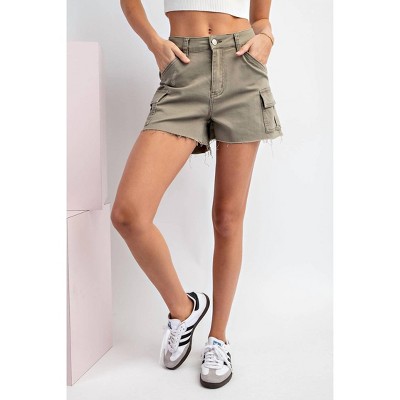 Women's Mineral Washed Cargo Shorts - ee:some