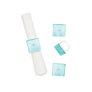 Gallerie II Blue Tile Napkin Ring, Set of 4 - 1 of 3