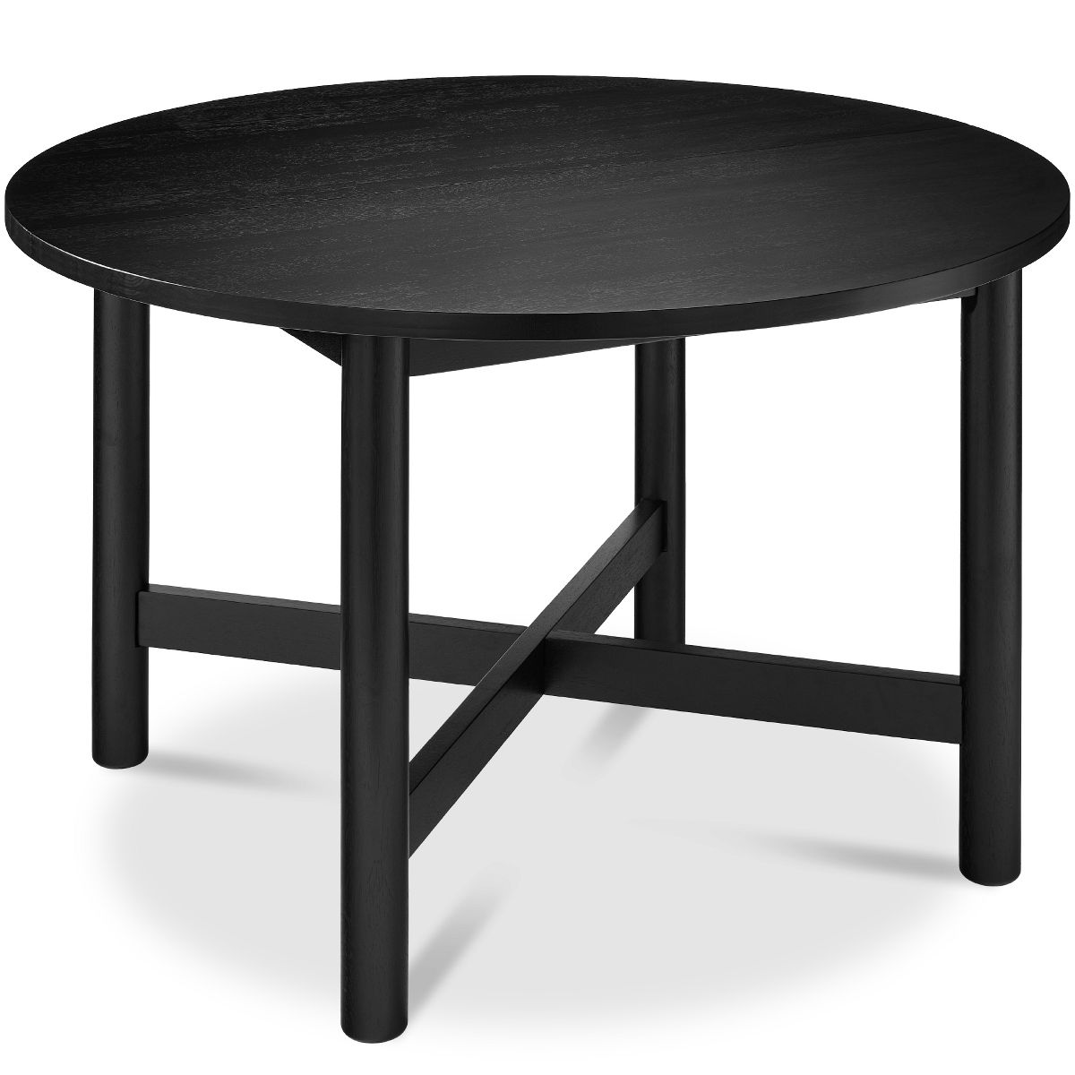 Best Choice Products 47In Round Solid Wood Dining Table, Modern Farmhouse Table For 4, Space Saving, Easy Assembly - Natural