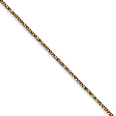Black Bow Jewelry 1.25mm, 14k Yellow Gold, Solid Spiga Chain Necklace