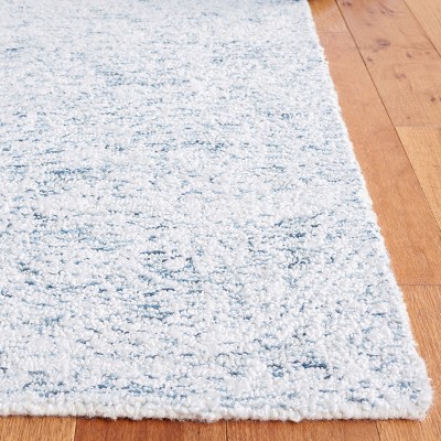 Ebony Light Blue Wool and Synthetic Hand Tufted Area Rug