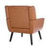 Runesay Modern Chenille Accent Chair with Pillow and Wood Legs - 4 of 4