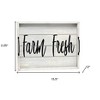HomeRoots 16" Gray And Black Farm Fresh Serving Tray With Handles - 3 of 4