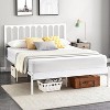 Metal Bed Frame with Wave Headboard and 2 Storage Drawers, Metal Mattress Foundation, No Box Spring Needed - 2 of 4