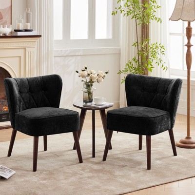Accent Chairs for Living Room, Wooden Fabric Living Room Chairs, Side Chairs,for Living Room, Bedroom, Reading room