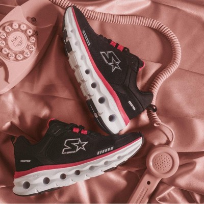 Женские кроссовки Starter Womens Bolt Synthetic Leather Casual Lace Up Sneaker Shoe, Black/Fuchsia, Size 8.5 — фото 7