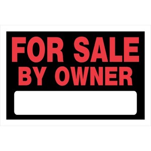 Hillman English Black For Sale By Owner Sign 8 in. H X 12 in. W - Case of 6 - 1 of 1