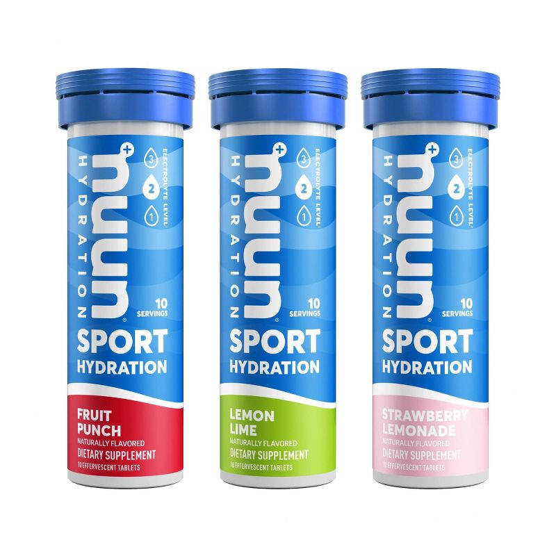 nuun Hydration Sport Vegan Tabs - Strawberry Lemonade, Lemon Lime &#38; Fruit Punch - 10ct/3pk, 1 of 7