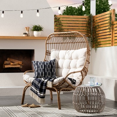 Wicker & Metal Patio Egg Chair - Threshold™ designed with Studio McGee