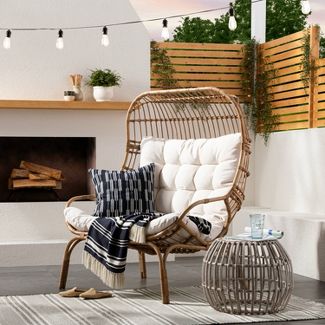Wicker & Metal Patio Egg Chair, Outdoor Furniture - Threshold™ designed with Studio McGee