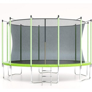 12FT Trampoline with Safety Enclosure & Ladder – ASTM Certified Outdoor Recreational Trampoline for Kids and Adults - 1 of 4