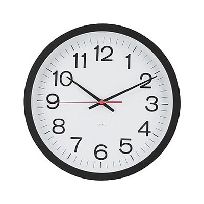 MyOfficeInnovations Wall Clock Plastic 14" Dia. (18380) 812295