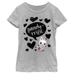 Girl's Gabby's Dollhouse Pandy-rrific Hearts T-Shirt - 1 of 4