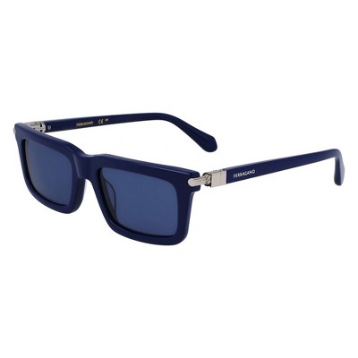 Salvatore Ferragamo SF 2015S 414 Mens Square Sunglasses Blue Navy 53mm