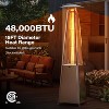 48,000 BTU Propane Patio Heater w/ 87" Quartz Glass, Tip-Safety, Wheels & Cover - 2 of 4