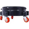 5 Gallon Bucket Dolly with Wheels, Heavy Duty Plastic Drum Dolly with 5 Smooth-Rolling Swivel Casters Secure Locking Cart for Car Washing, Bottomless - 3 of 4