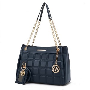MKF Collection Mabel Quilted Women’s shoulder Bag & Bracelet Keychain with a Credit Card Holder by Mia K - 1 of 4