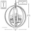 Urban Ambiance Luxury Vintage Chandelier,  30-3/4"H x 28"W,  Galvanized Steel Finish, UHP2211 - 3 of 4