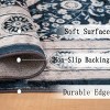 ChicFurnit Rug Vintage Bohemian Floral Design Non Slip Washable for Stylish Living Spaces, Blue, 16.5"*16.5"*7.85" - 4 of 4