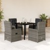 vidaXL Garden Dining Set Gray, Black, Dark Gray - 2 of 4