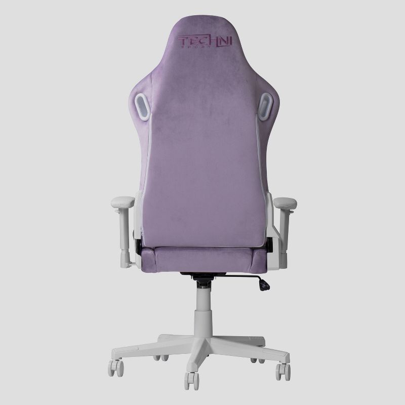 Velvet Memory Foam Gaming Chair Purple - Techni Sport, 5 of 8
