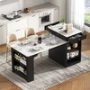 Kitchen Island with 2 Drawers and Side Open Shelves - 4 of 4