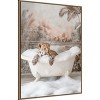 Amanti Art Leopard Bubble Delight by Niky Rahner Framed Canvas Wall Art - 2 of 4