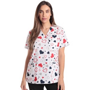 Just Love Women's Scrub Tops / Holiday Scrubs / Nursing Scrubs for Christmas - 1 of 3