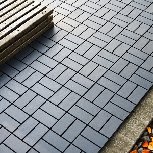 KTMBDW Plastic Interlocking Deck Tiles, 44 Pack 12"x12" Waterproof Outdoor Flooring All Weather Use, Floor Tiles for Poolside Balcony Backyard - 1 of 4