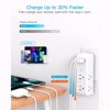Itopfox Surge Protector Outlet Extender with Rotating Plug 6 AC Outlets 3 USB Ports 1 USB C, 1800J Wall Charger, 3-Sided Power Strip for Home Office - 4 of 4