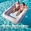Jasonwell 85" x 57" Inflatable Tanning Pool Lounger Float with Pillow, 4-in-1 Sunbathing Bed, XL-Golden White, Perfect for Adults & Pool Parties - 4 of 4