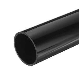 Unique Bargains Water Plumb DIY Crafts High Impact Rigid Round Pipes 8" Length ID 2.24" OD 2.48" Black - 1 of 4