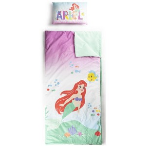 Jay Franco Kids Disney The Little Mermaid 2 Piece Set Indoor Sleeping Bag for School and Sleepovers - 1 of 4