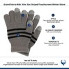 Grand Sierra Kids' One Size Striped Touchscreen Winter Glove - 3 of 4