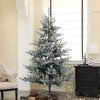 Whisen 6FT Pine Artificial Christmas Tree with 795 Snow Flocked Tips, Foldable Metal Stand - Green - 2 of 4