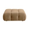 TOV Furniture Calliope Performance Velvet Modular Ottoman in  Cafe Au Lait - 3 of 4