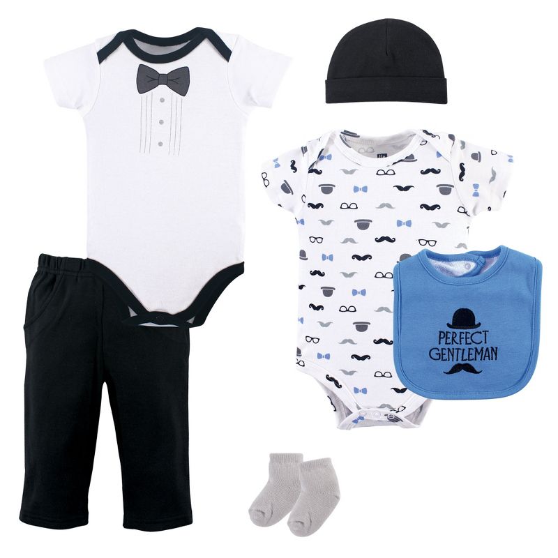 Hudson Baby Infant Boy Cotton Layette Set, Perfect Gentleman, 1 of 3