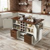 Spassway Kitchen Island with Drop Leaf and Power Outlet Rolling Kitchen Storage Cart on 4 Large Wheels with Spice Rack for Kitchen Dining Room - 2 of 4